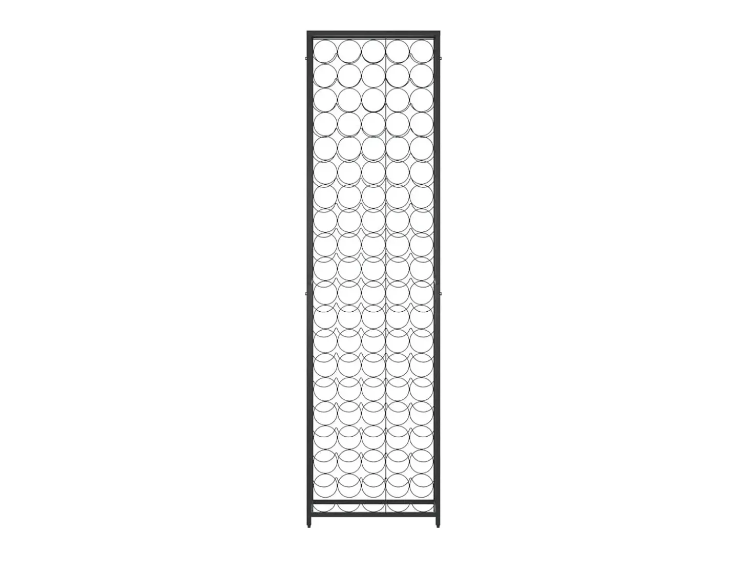 Garrafeira para 95 garrafas 54x18x200 cm ferro forjado preto PT832783