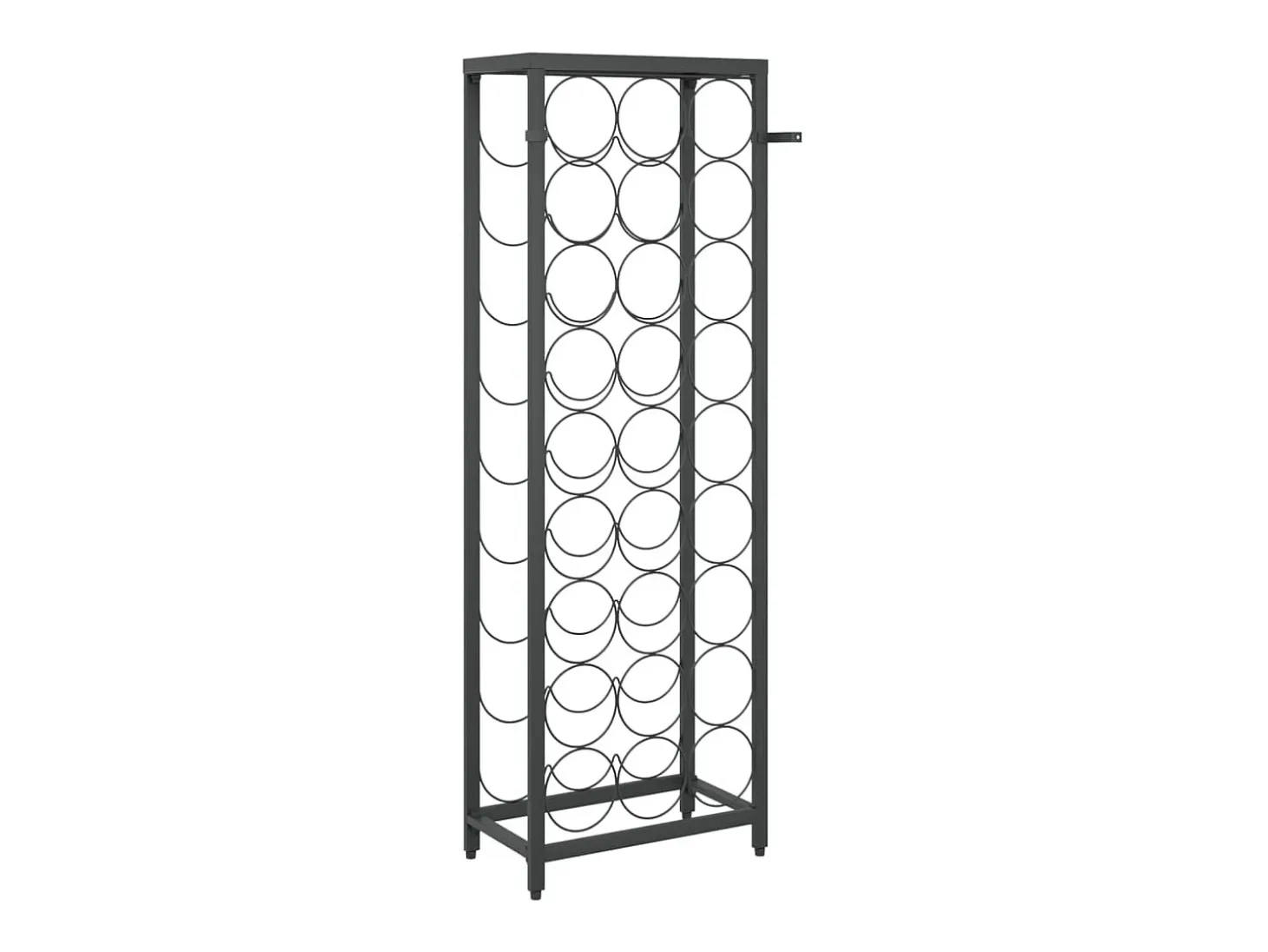 Garrafeira para 27 garrafas 34x18x100 cm ferro forjado preto PT812170