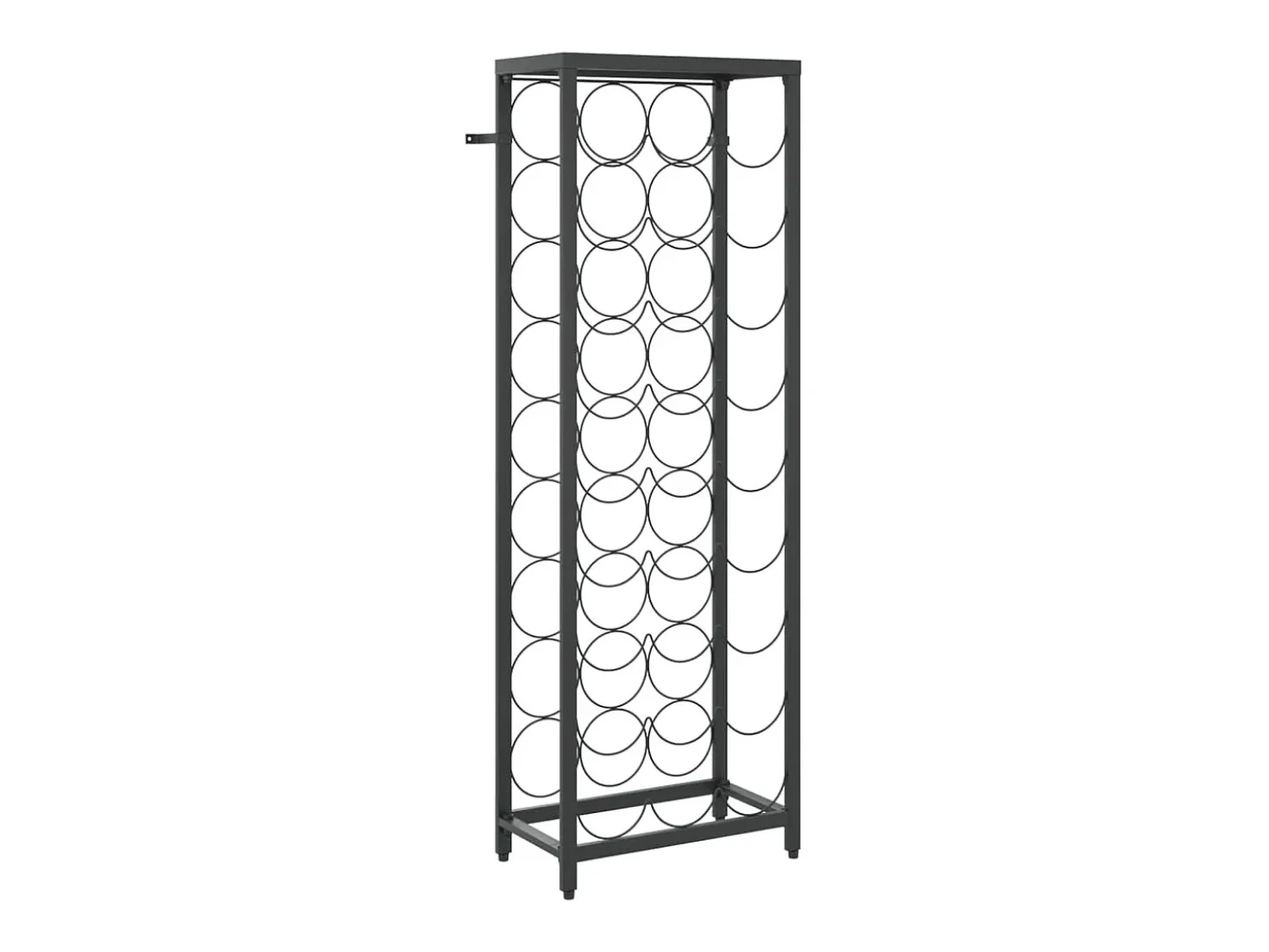 Garrafeira para 27 garrafas 34x18x100 cm ferro forjado preto PT812170