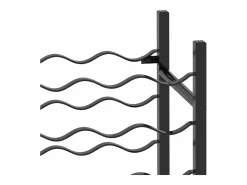 Garrafeira para 48 garrafas metal preto PT906237