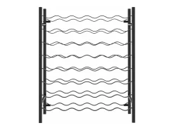 Garrafeira para 48 garrafas metal preto PT906237