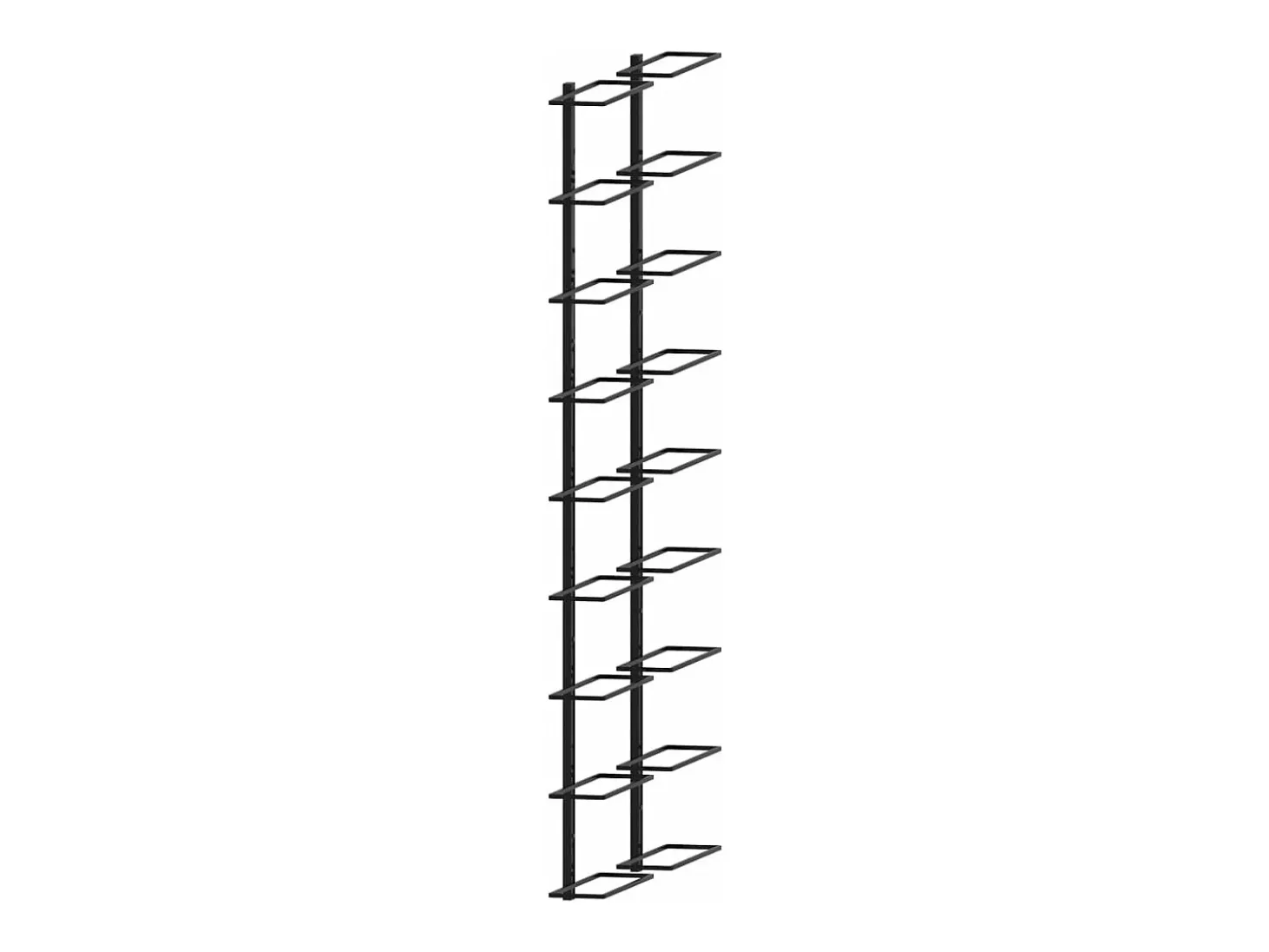 Garrafeiras de parede para 18 garrafas 2 pcs ferro preto PT514918
