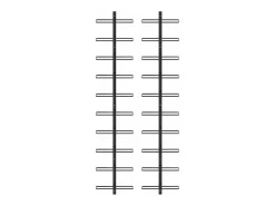 Garrafeiras de parede para 20 garrafas 2 pcs metal preto PT157005
