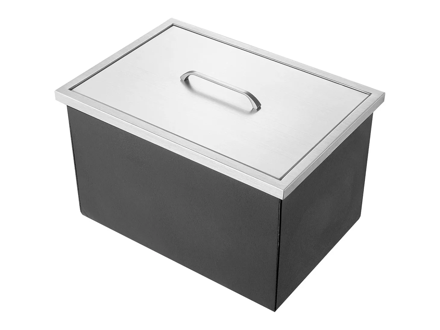 Geladeira Embutida SucceBuy, 51 x 35 x 30 cm, Baldes de Gelo de Aço Inoxidável com Tampa, Bar de Gelados para Cozinha Exterior