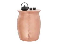 Gloria | Mesa de Centro 40 cm em Alumínio Cor de Cobre