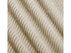 Grande sofá angular modular 388cm - de Veludo cotelê - com 4 almofadas e 2 puffs - ergonómico - Bege