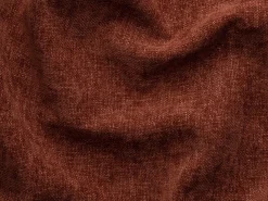 Grande sofá de canto direito panorâmico conversível em tecido texturizado terracota DAVISO