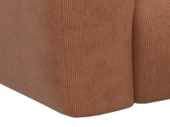 Grande sofá de canto direito veludo canelado terracota POGNI de Maison Céphy