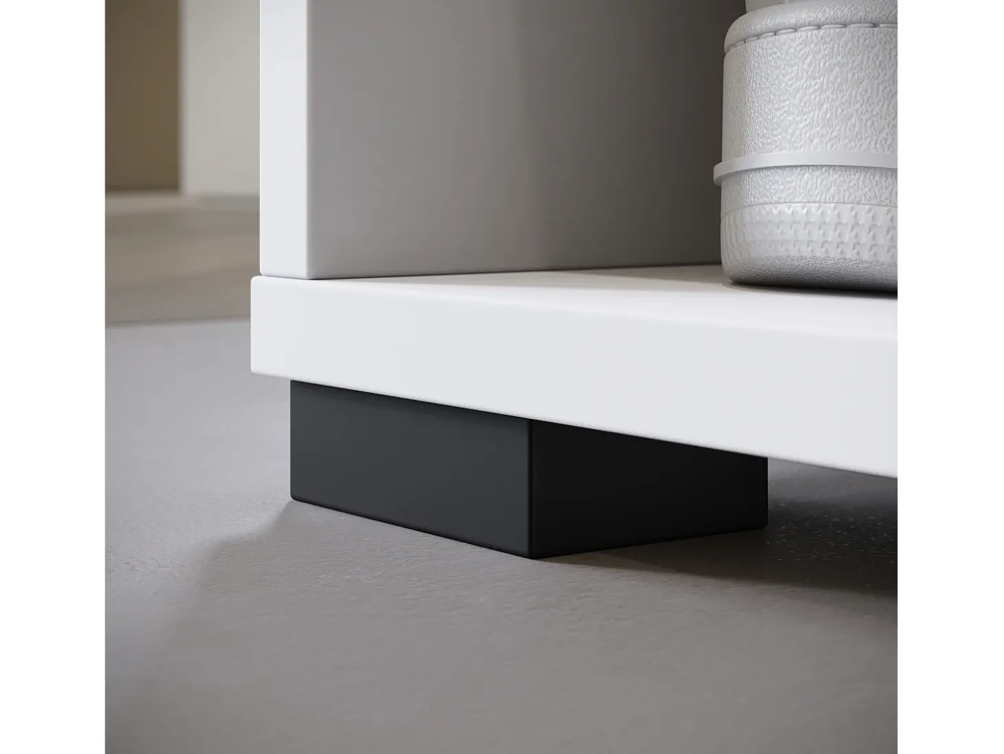 Guarda roupa moderna 90 cm roupeiro de entrada com espelho prateleiras e varão mate branco
