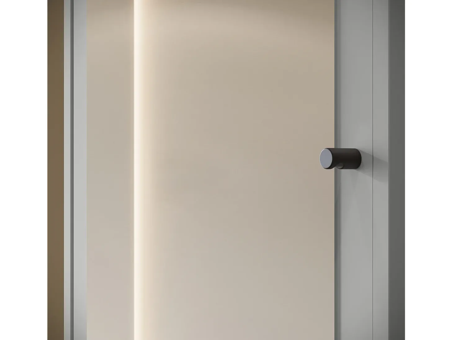 Guarda roupa moderna 90 cm roupeiro de entrada com espelho prateleiras e varão mate cinzento pallad