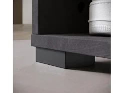 Guarda roupa moderna 90 cm roupeiro de entrada com espelho prateleiras e varão mate matera kastanien breslau