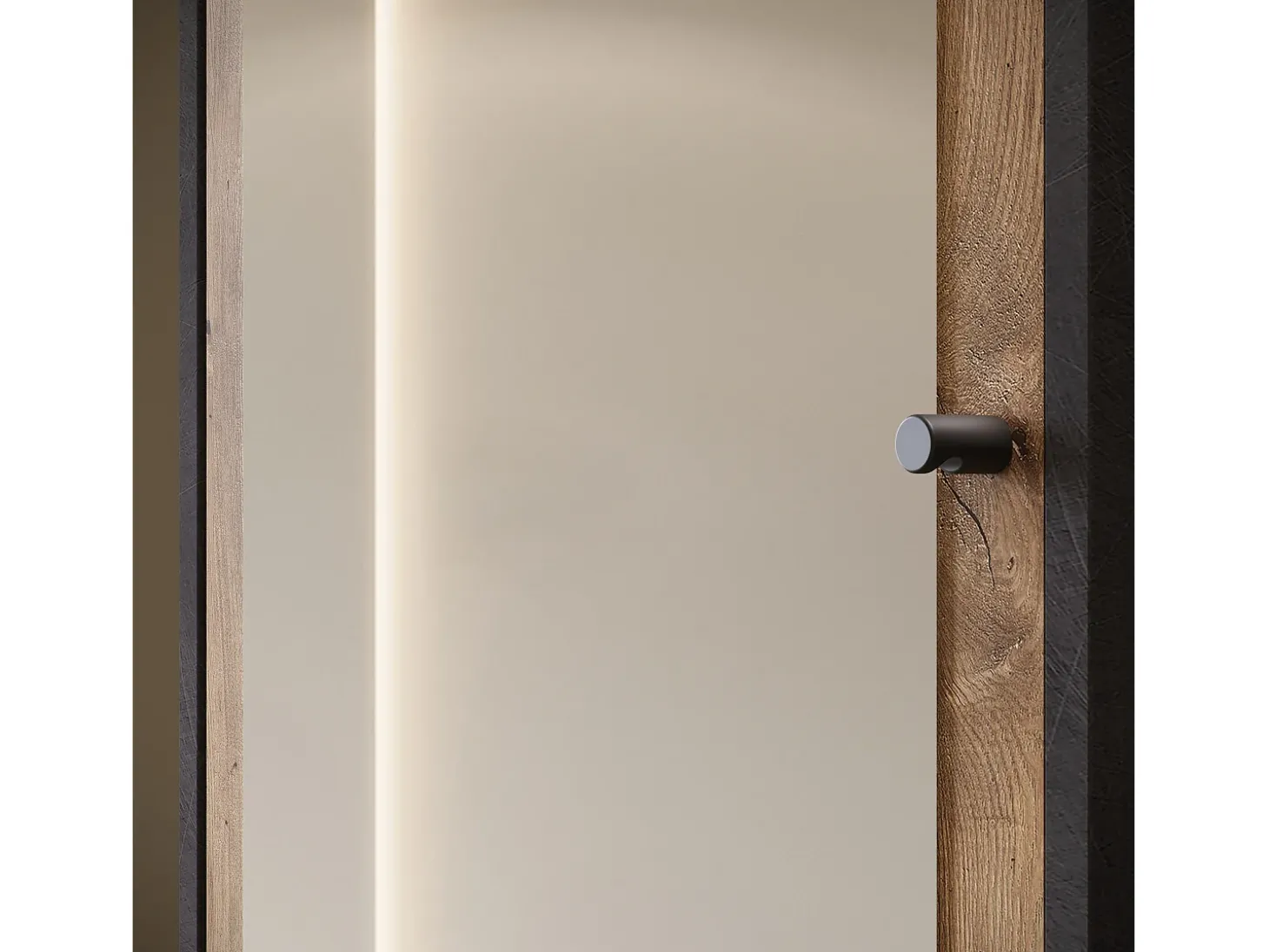 Guarda roupa moderna 90 cm roupeiro de entrada com espelho prateleiras e varão mate matera kastanien breslau
