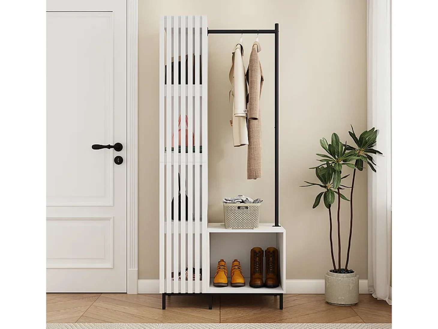 Guarda-roupa branco 80x45x187 zinto