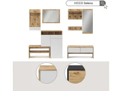 Guarda-roupa branco/artesanal 90x30.1x40 selena