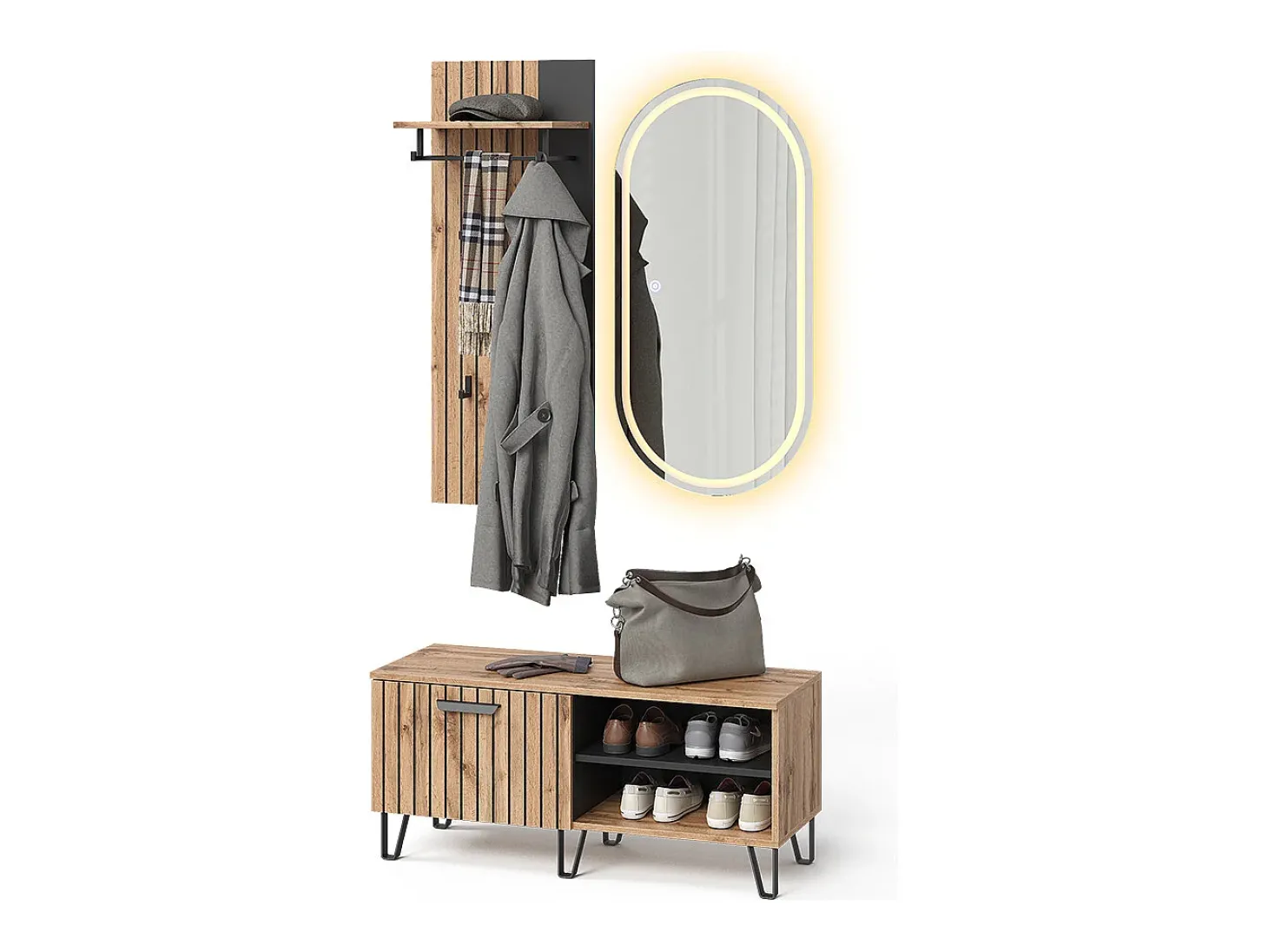 Guarda-roupa carvalho wotan 100x38x100 amber