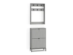 Guarda-roupa cinza 60x24x92 eliza