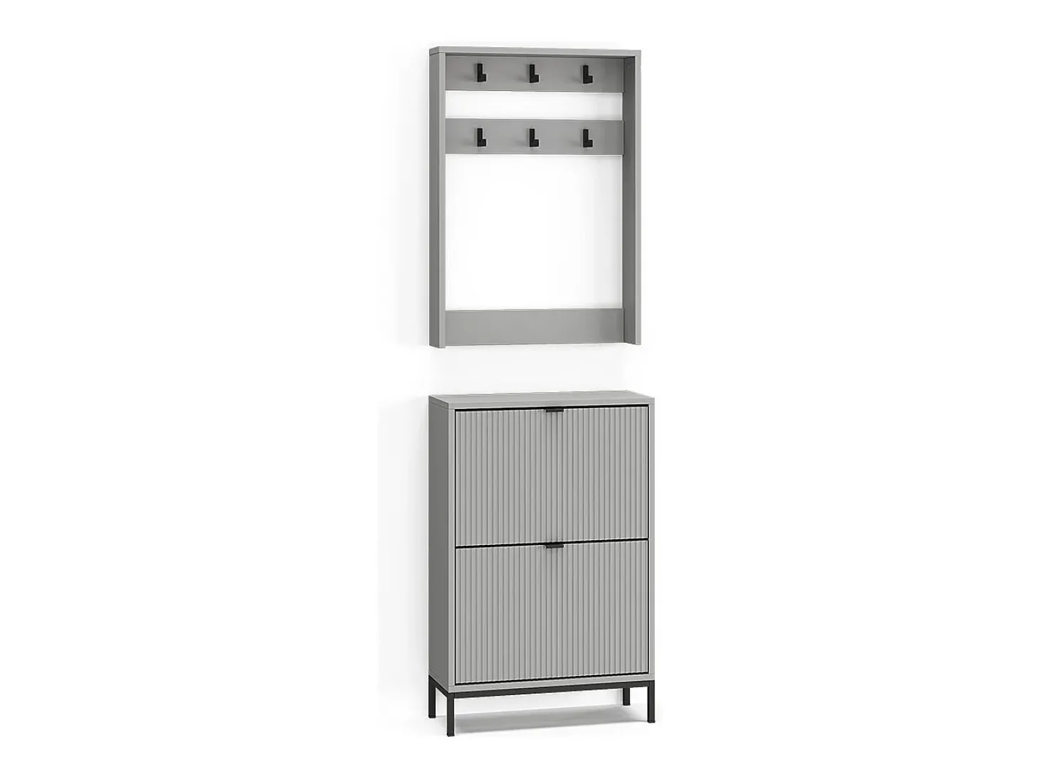 Guarda-roupa cinza 60x24x92 eliza