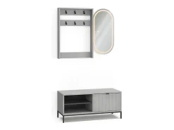Guarda-roupa cinza 100x40x45 eliza