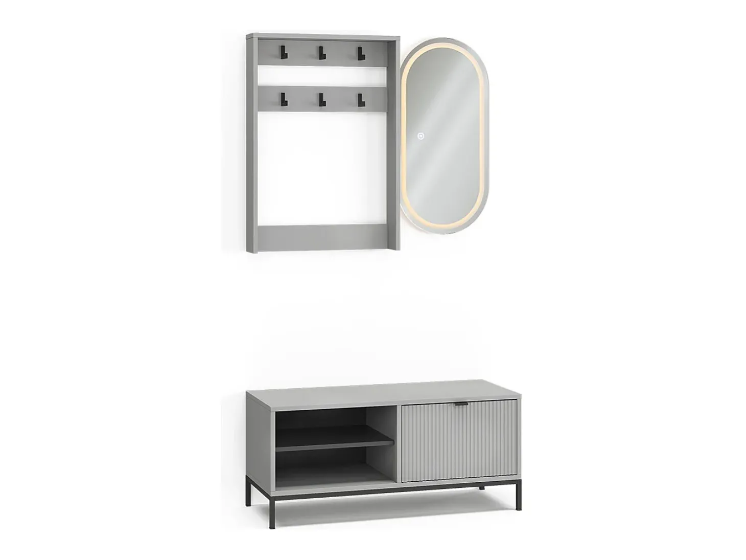 Guarda-roupa cinza 100x40x45 eliza