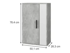 Hängeschrank concreto/branco 50.1x28.3x78.4 berno