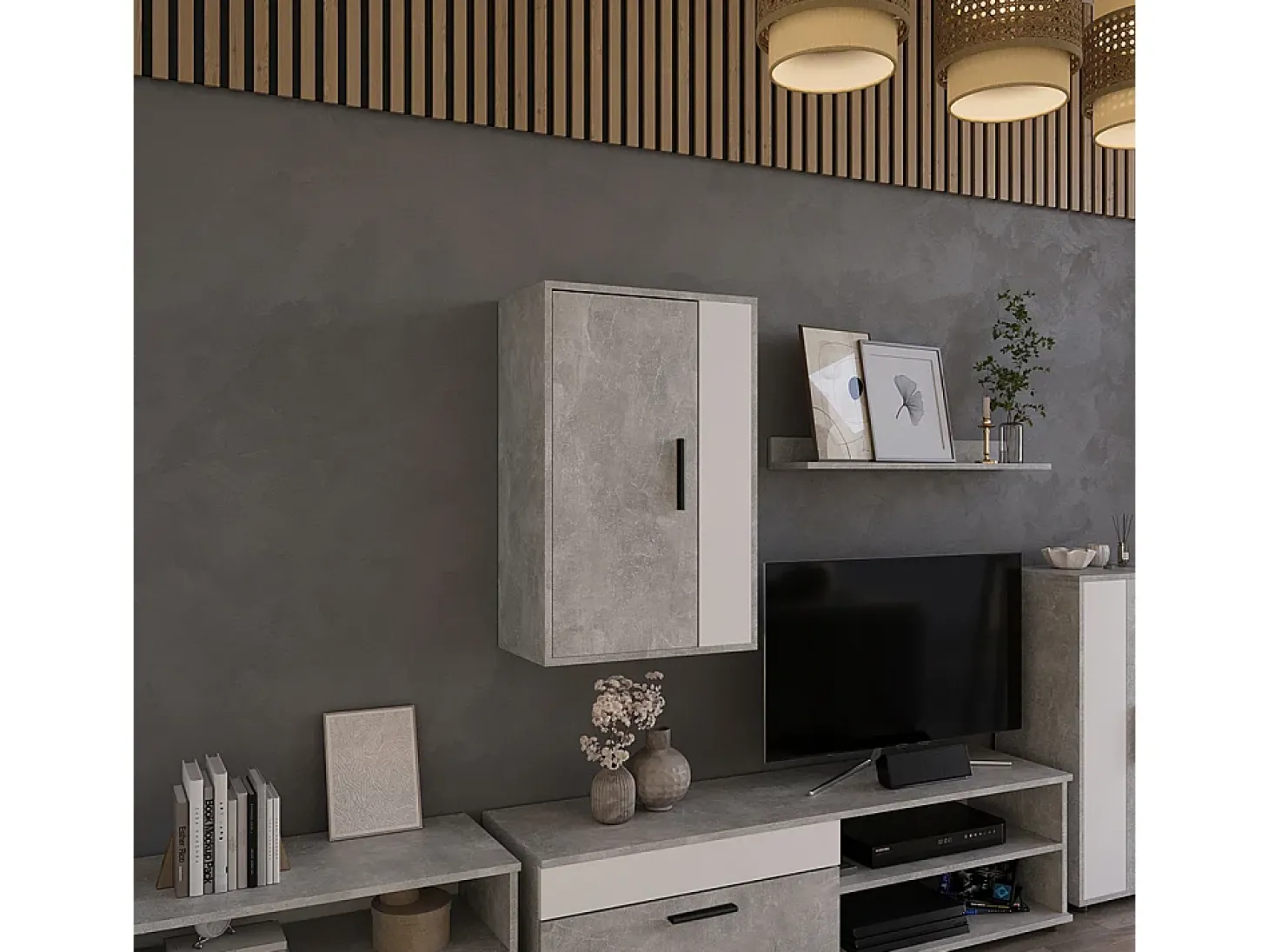 Hängeschrank concreto/branco 50.1x28.3x78.4 berno