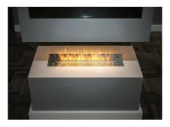 Inserção/suporte para queimador de bioetanol 100cm em aço inoxidável com vidro incluído