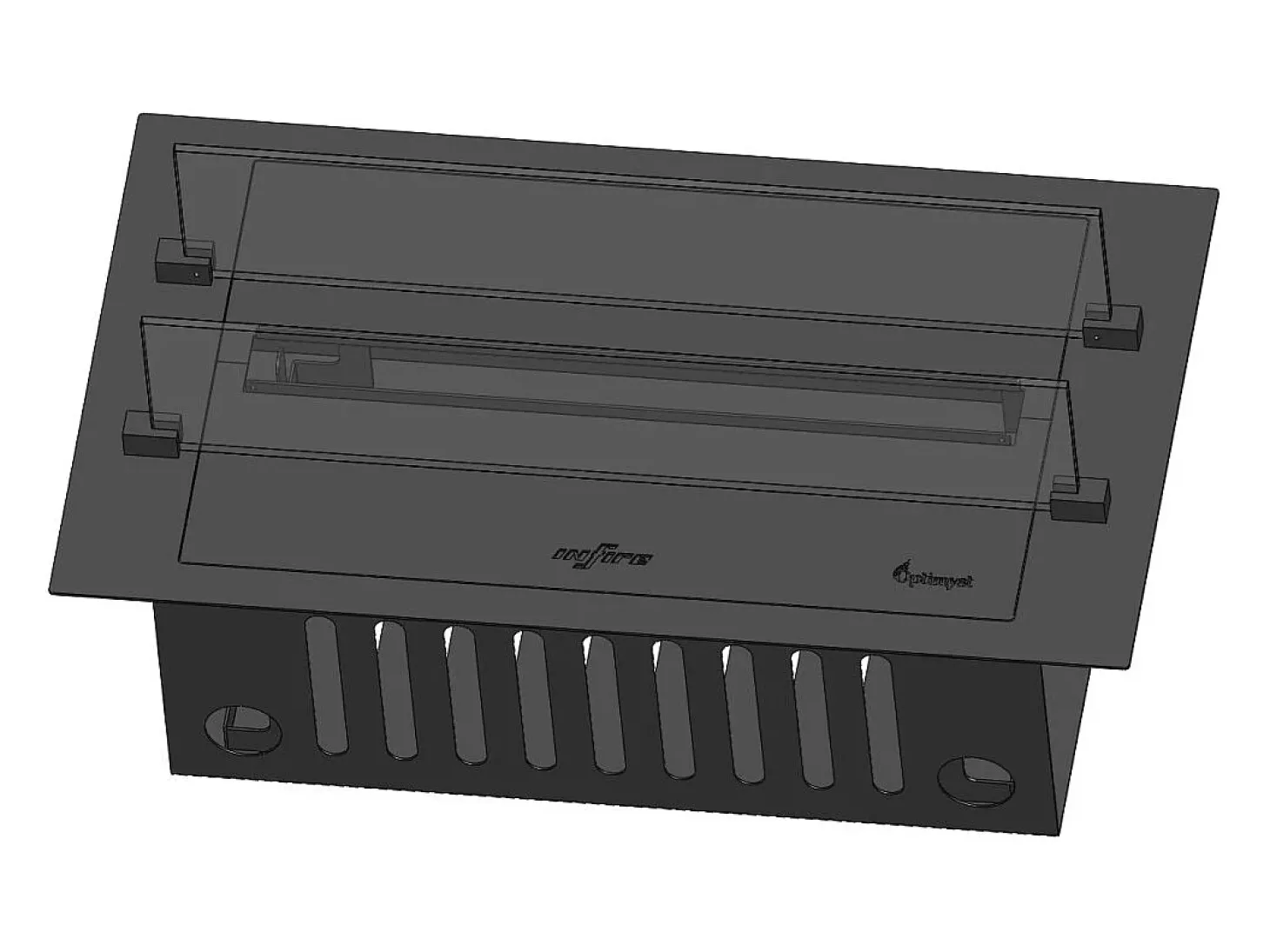 Invapo Insert 700 Lareira embutida a vapor de água - Chama multicolorida, efeito 3D e controle por aplicativo, tanque de 1,2 l - 70 cm