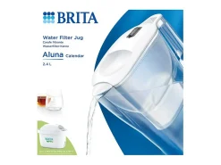 Jarro filtrante Aluna Calendar Branco com 2 cartuchos Brita para água pura e saborosa