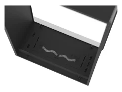Lareira a Bioetanol 2 Lados 1400 Slim Vert Embutida com Duas Frentes - Preto Fosco, com Vidro, Queimador de 1,2L, Design Moderno