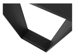 Lareira a Bioetanol 2 Lados 1600 Slim Vert Embutida com Duas Frentes - Preto Fosco, com Vidro, Queimador de 1,2L, Design Moderno