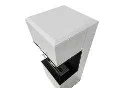 Lareira a bioetanol Biofireplace de piso Oslo em aço branco L38xD38xH100