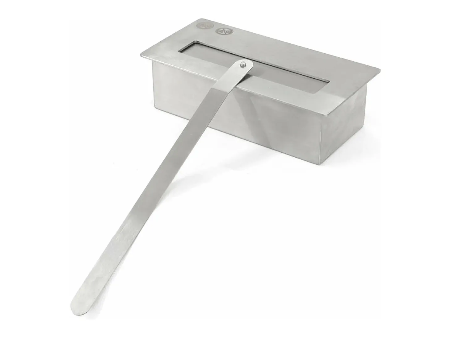 Lareira a bioetanol Biofireplace de piso Estocolmo em madeira branca L75xD24xH68 cm