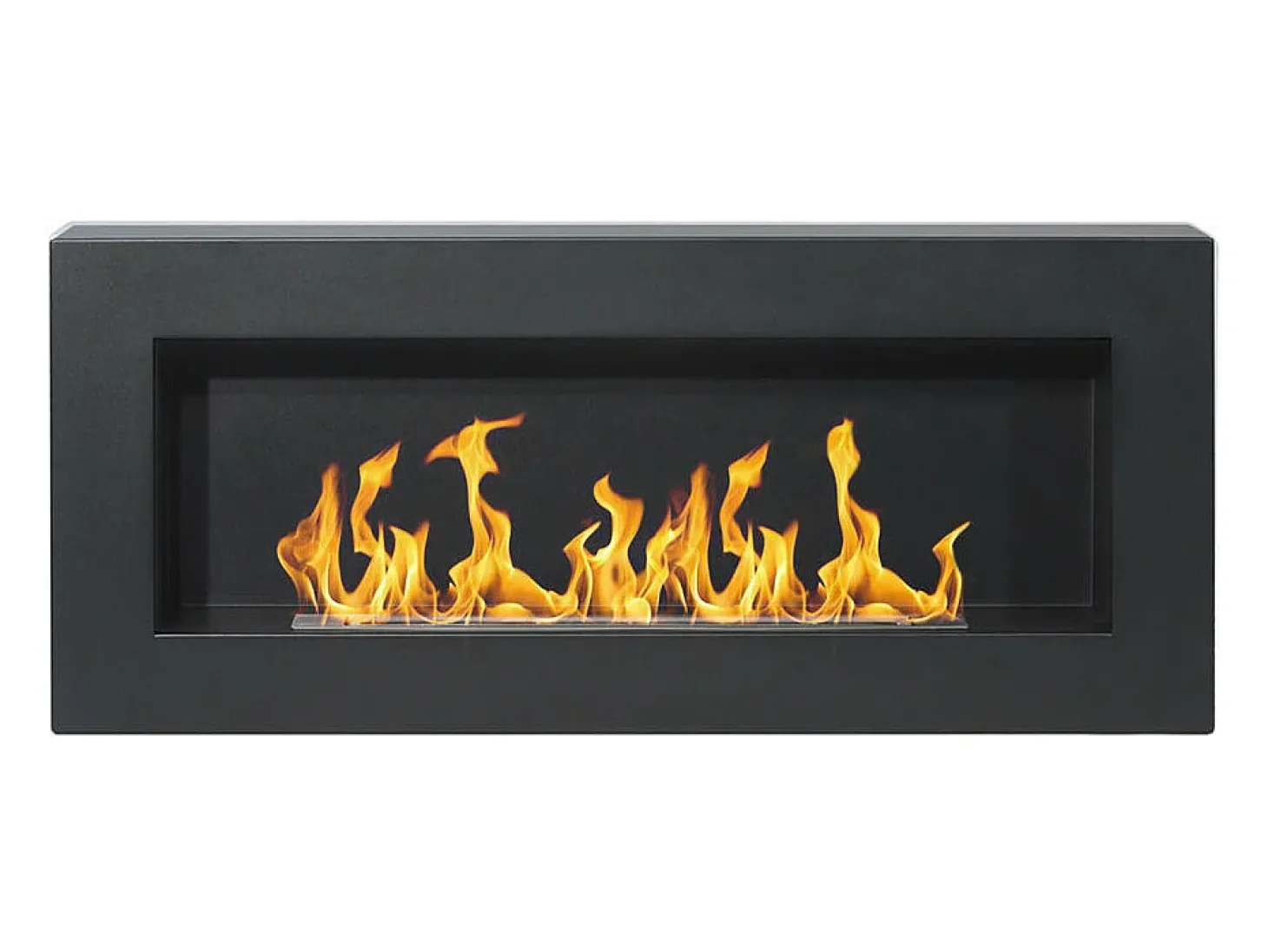 Lareira a bioetanol de parede Siena Preto L 90 x D 12 x H 40