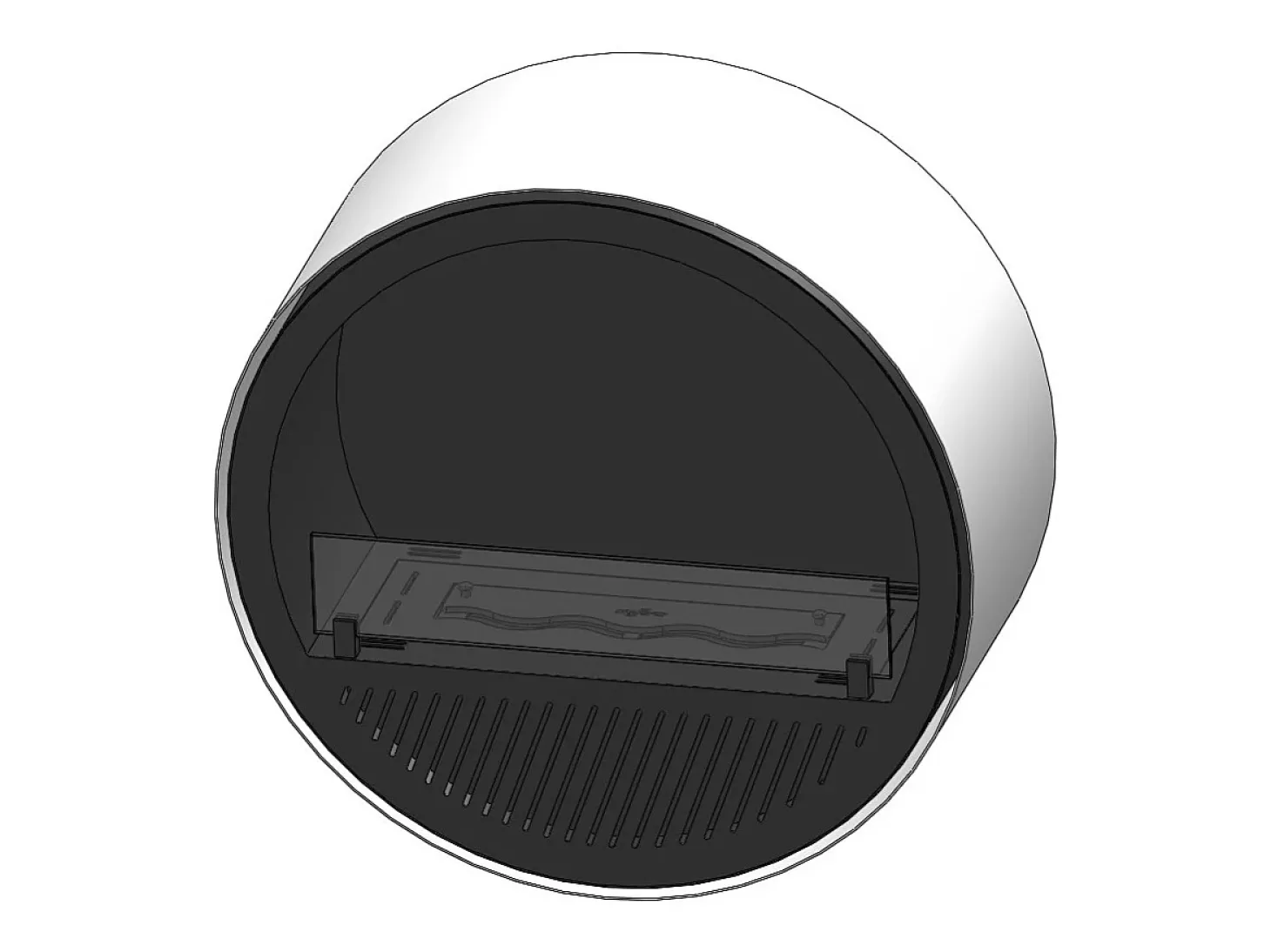 Lareira a bioetanol de parede Incyclorcle - Lareira bioetanol de design redondo para pendurar na parede d.72cm