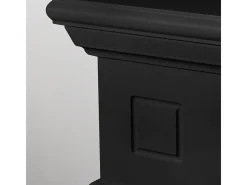 Lareira a bioetanol de piso Cambridge em madeira preta 110x37x102h