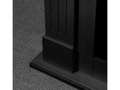 Lareira a bioetanol de piso Cambridge em madeira preta 110x37x102h