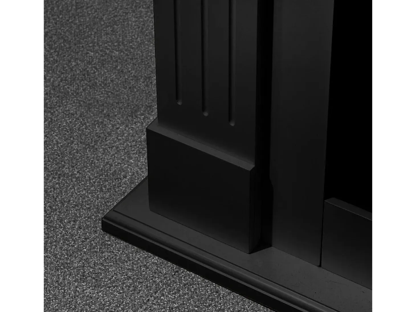 Lareira a bioetanol de piso Cambridge em madeira preta 110x37x102h