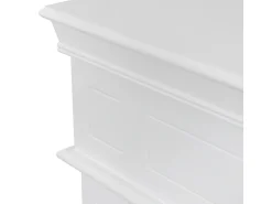 Lareira a bioetanol de piso Cambridge em madeira branca 110x37x102h