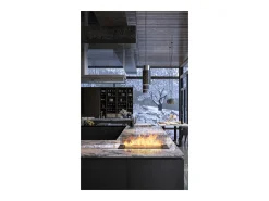 Lareira Bioetanol Embutida ou Independente Insert Black 600 - Lareira Bioetanol Slim Black com Dois Painéis de Vidro, Tanque de 1L - 60cm