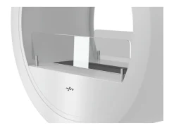Lareira de bancada Incyrcle Stand 2 lados a bioetanol - Biolareira de design redondo com fachada dupla d.70cm branca