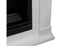 Lareira de canto a bioetanol piso de canto biolareira FORD Branco L110 x D63 x H102