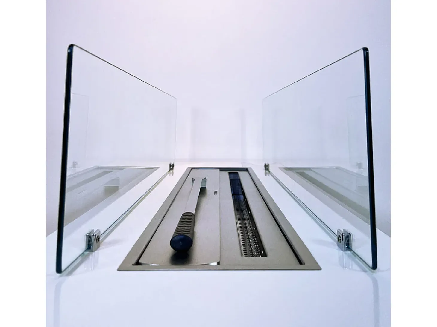 Lareira de piso a bioetanol para interior e exterior CARAVAGGIO Branco L100xD40xH40 cm