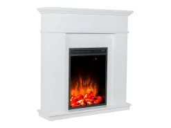 Lareira eléctrica de pousar VESUVIA - com cobertura - C98 x L24 x A102.5cm - Branco