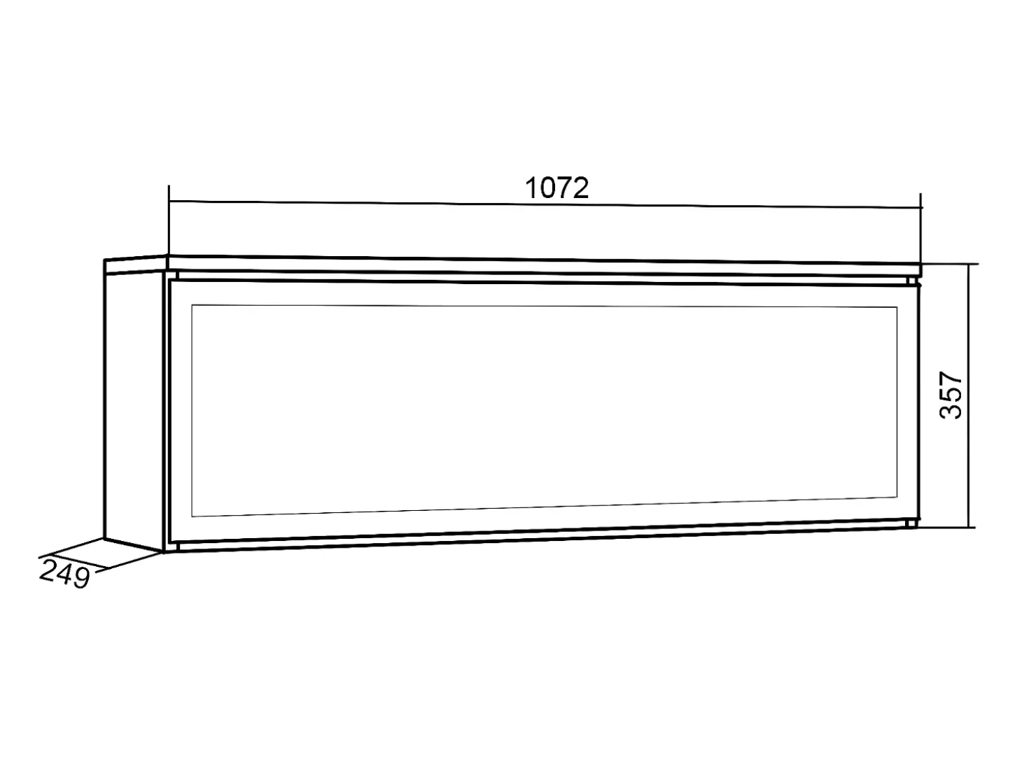 Lareira eléctrica LED, 107x38x25cm, Sala de estar - Sala jantar, Lareira eléctrica, Preto