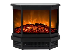 Lareira elétrica - Estilo retrô - Independente - L55,8 x P22,5 x A51,6 - Preta - ETNA