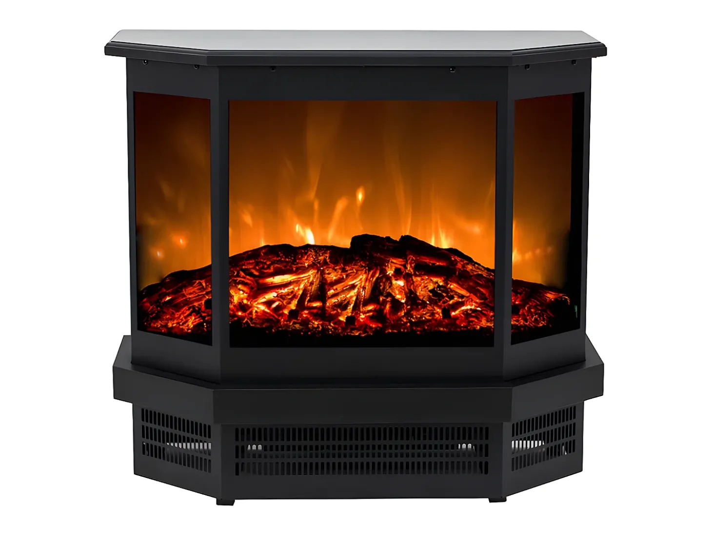 Lareira elétrica - Estilo retrô - Independente - L55,8 x P22,5 x A51,6 - Preta - ETNA