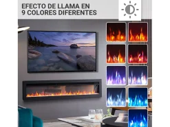 Lareira elétrica BALDERIA Agnes 60 - Lareira de parede ou embutida - Preto