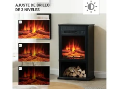 Lareira elétrica BALDERIA Ember - Lareira de chão - preta