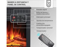 Lareira elétrica BALDERIA Ember - Lareira de chão - preta