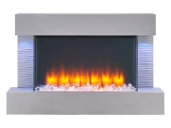 Lareira elétrica BALDERIA Aidan - Lareira de parede, 2000 W - Aspecto betão